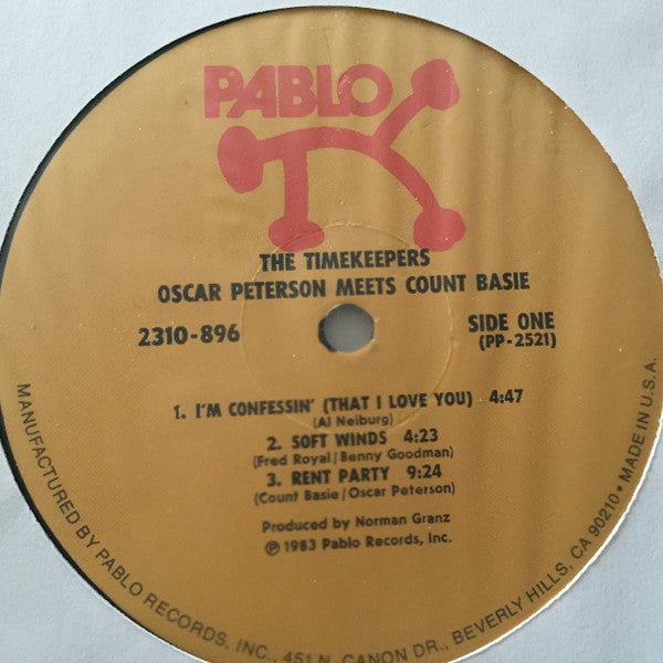 Count Basie Meets Oscar Peterson - The Timekeepers (LP, Album)