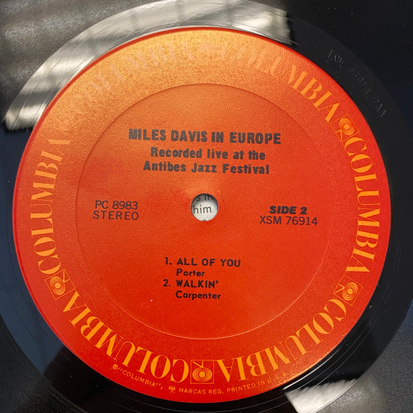 Miles Davis - Miles Davis In Europe (LP, Album, RE)