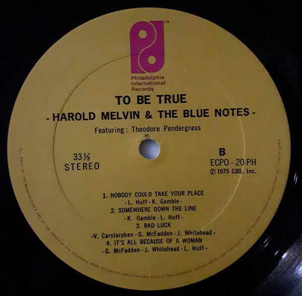Harold Melvin And The Blue Notes - To Be True(LP, Album)
