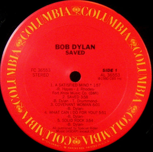 Bob Dylan - Saved (LP, Album)