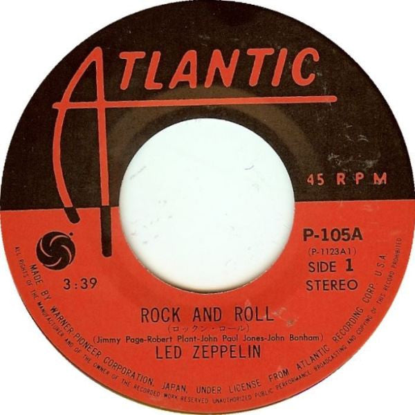 Led Zeppelin - Rock And Roll / Four Sticks (7"", Single, RE)