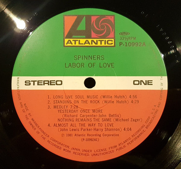 Spinners - Labor Of Love (LP, Album)