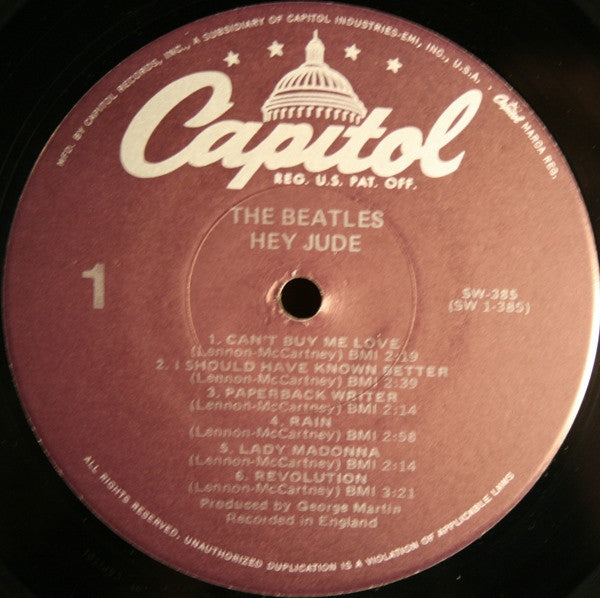 The Beatles - Hey Jude (LP, Comp, RE, Pur)