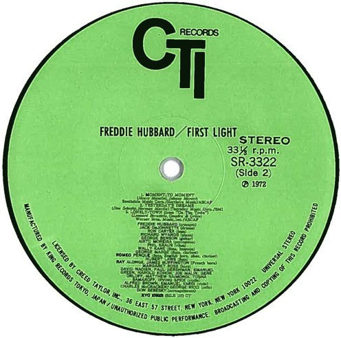 Freddie Hubbard - First Light (LP, Album, Gat)