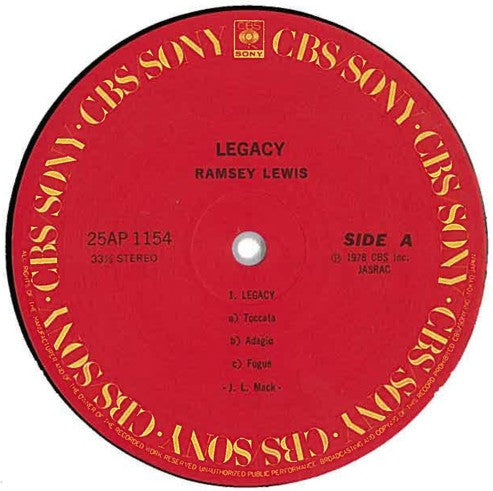 Ramsey Lewis - Legacy (LP, Album)