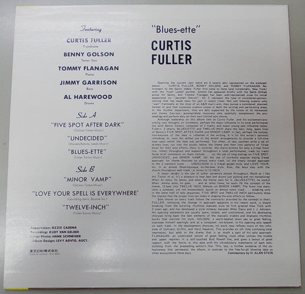 Curtis Fuller's Quintet - Blues-ette (LP, Album, RE)