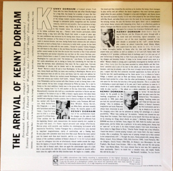 Kenny Dorham - The Arrival Of Kenny Dorham (LP, Album, Ltd, RE)