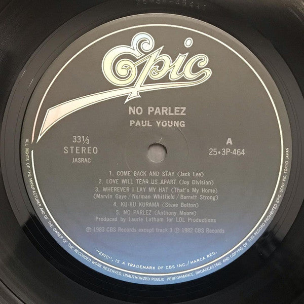 Paul Young - No Parlez (LP, Album, Gre)