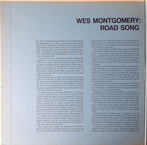 Wes Montgomery - Road Song (LP, Album)