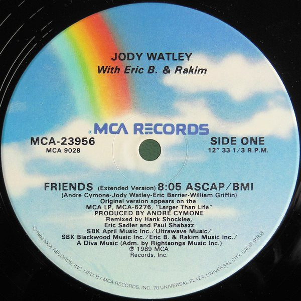 Jody Watley With Eric B. & Rakim - Friends (12"", Single, Glo)