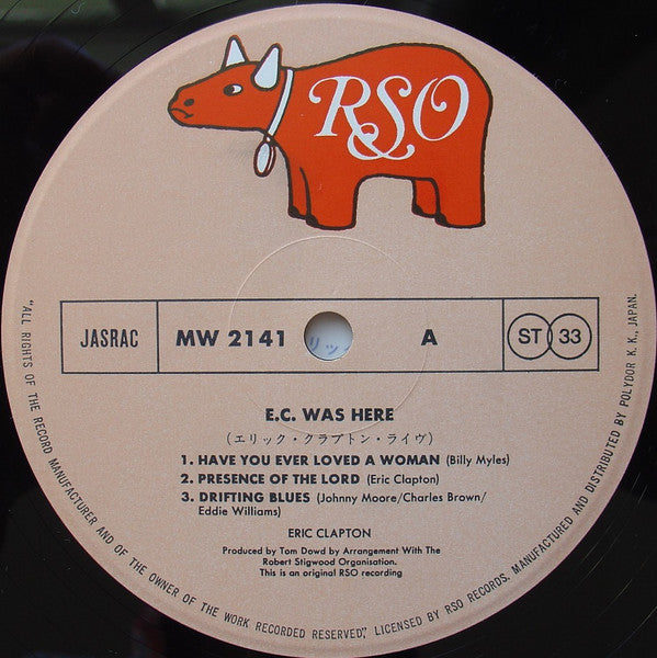 Eric Clapton - E.C. Was Here (LP, Album)