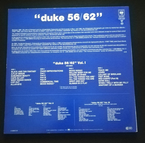 Duke Ellington - ""Duke 56/62"" Vol. 1 (2xLP, Comp, Mono)