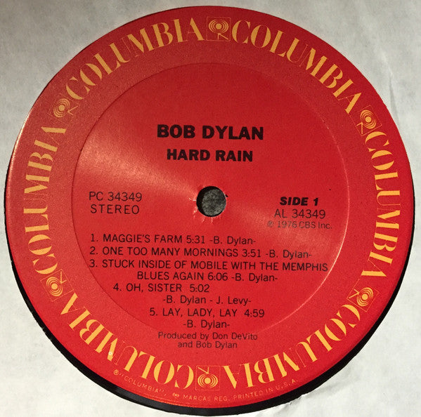 Bob Dylan - Hard Rain (LP, Album, Ter)