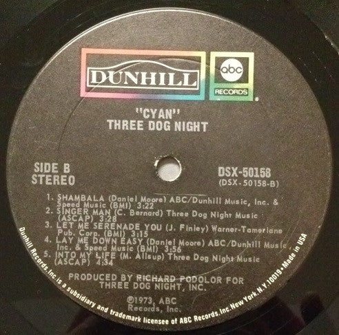 Three Dog Night - Cyan (LP, Album, Ter)