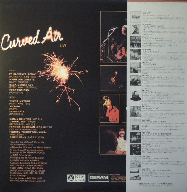 Curved Air - Curved Air Live (LP, Album, RE)