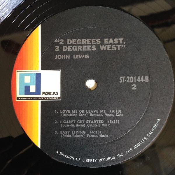 John Lewis (2) - 2 Degrees East, 3 Degrees West(LP, Album, RE, Gat)