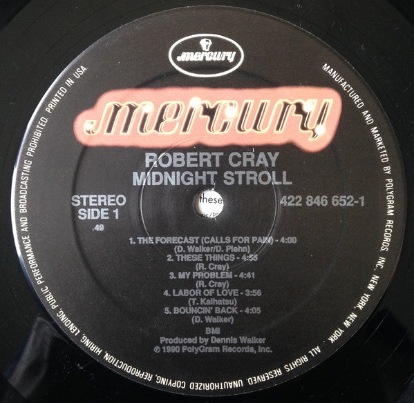 Robert Cray - Midnight Stroll (LP, Album, 49)