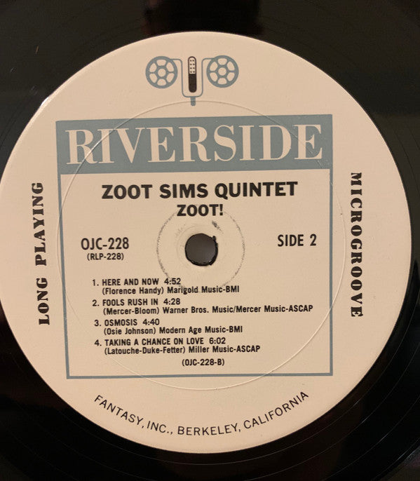 The Zoot Sims Quintet - Zoot! (LP, Album, RE)