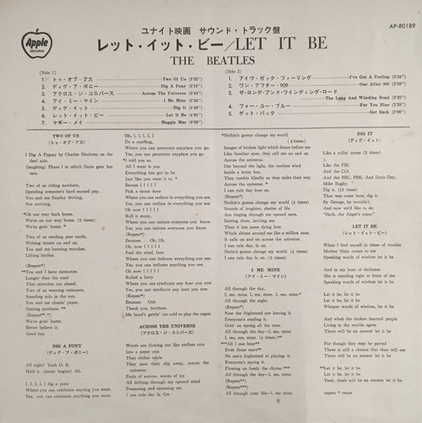 The Beatles - Let It Be (LP, Album, Gat)