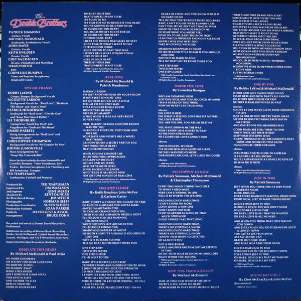 The Doobie Brothers - One Step Closer (LP, Album, Emb)