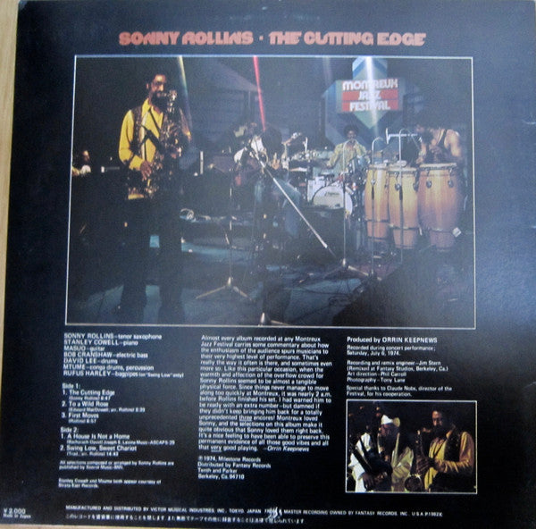 Sonny Rollins - The Cutting Edge (LP, Album, RE)