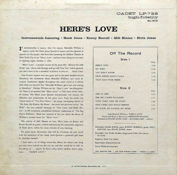 Hank Jones - Here's Love(LP, Album, RE)