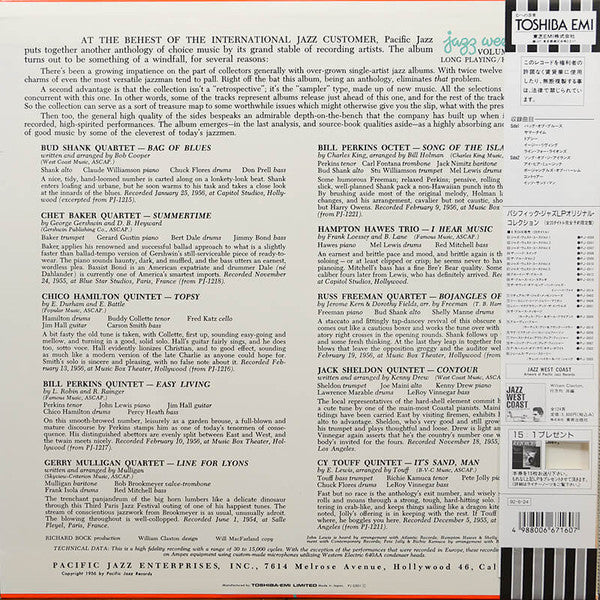 Various - Jazz West Coast, Volume 2 (LP, Album, Comp, Mono, RE)