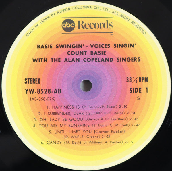 Count Basie - Basie Swingin' Voices Singin'(LP, Album, RE)