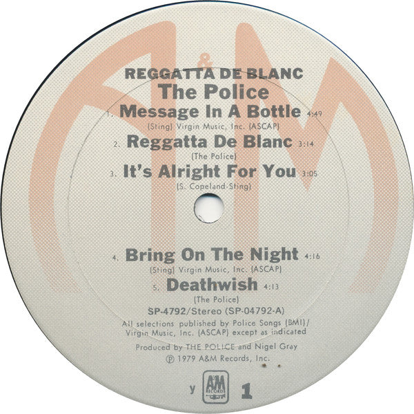 The Police - Reggatta De Blanc (LP, Album, y -)