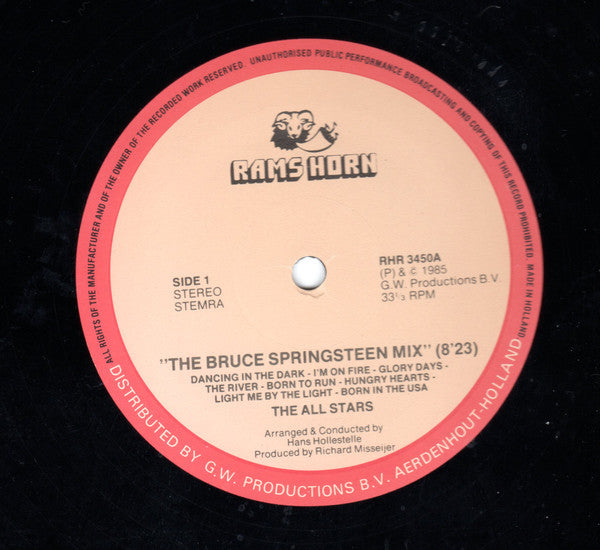 The All Stars - The Bruce Springsteen Mix (12"")