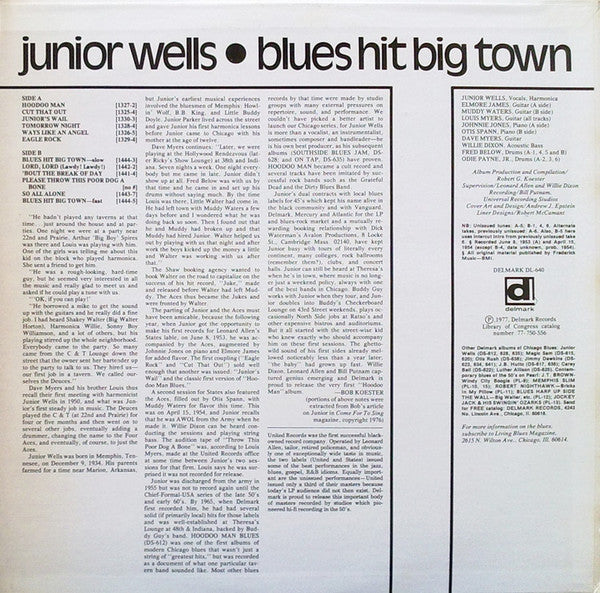 Junior Wells - Blues Hit Big Town (LP, Album)