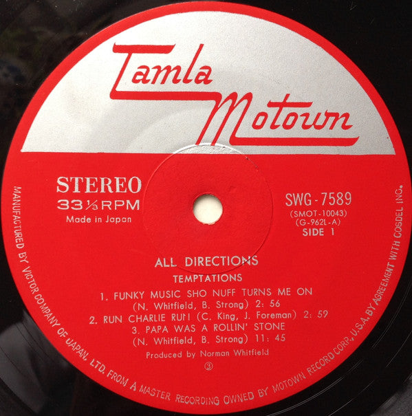 The Temptations - All Directions (LP, Album)