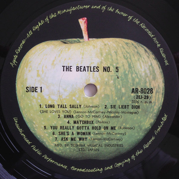 The Beatles - Beatles No. 5 (LP, Comp, Mono, RE)