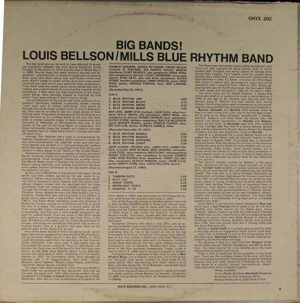 Louis Bellson / Mills Blue Rhythm Band* - Big Bands! (LP, Comp, RM)