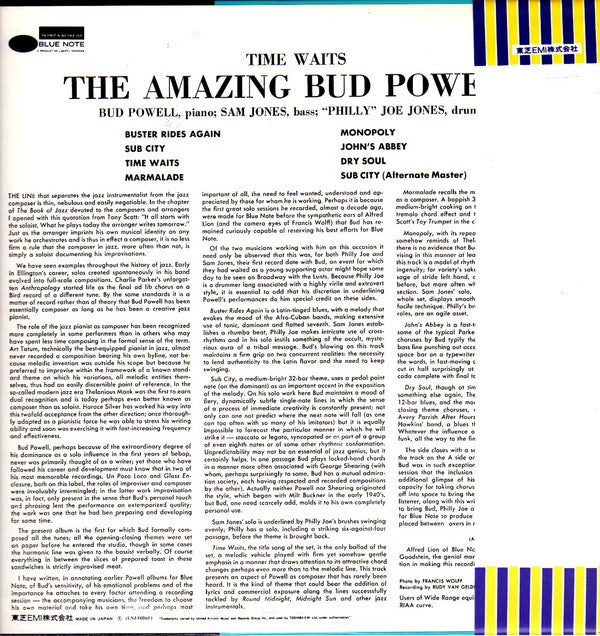 Bud Powell - The Amazing Bud Powell, Vol. 4 - Time Waits(LP, Album,...