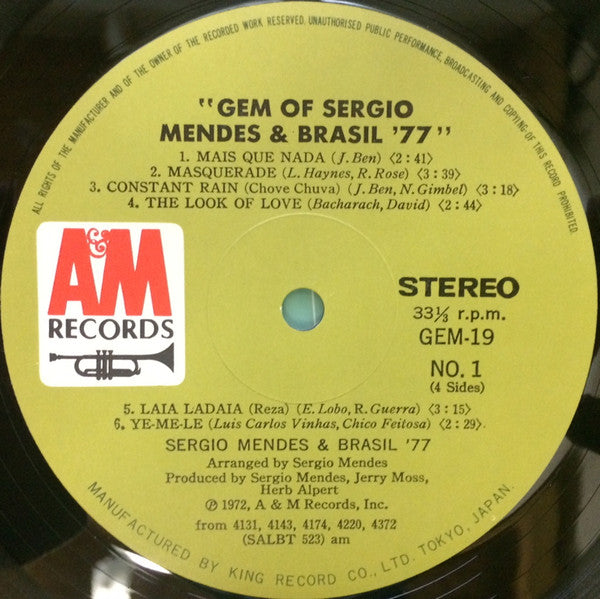 Sérgio Mendes & Brasil '77 - Gem Of Sergio Mendes & Brasil '77(2xLP...