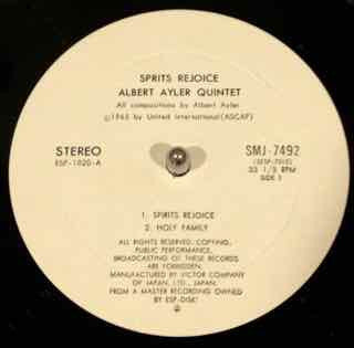 Albert Ayler - Spirits Rejoice (LP, Album)
