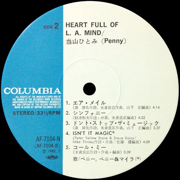 Penny* - Heart Full Of L.A. Mind (LP, Album)