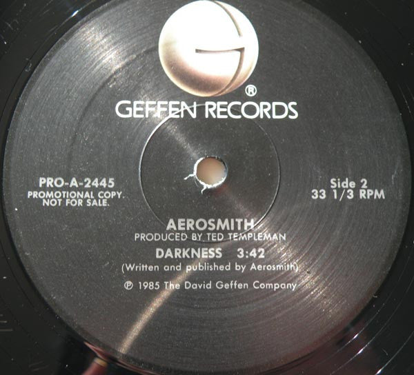 Aerosmith - Darkness (12"", Single, Promo)