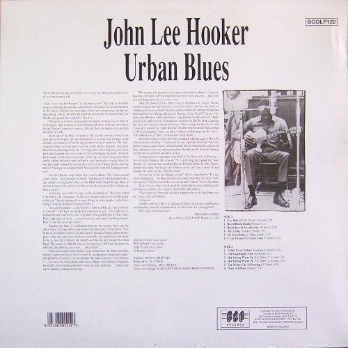 John Lee Hooker - Urban Blues (LP, Album, RE)