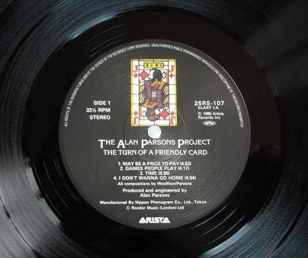 The Alan Parsons Project - The Turn Of A Friendly Card (LP, Album)