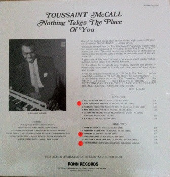 Toussaint McCall - Nothing Takes The Place Of You (LP, Album, RE)