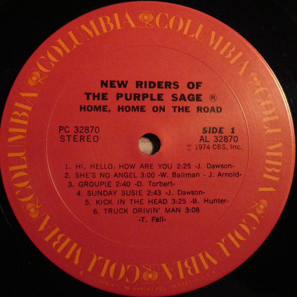 New Riders Of The Purple Sage - Home, Home On The Road(LP, Album, San)