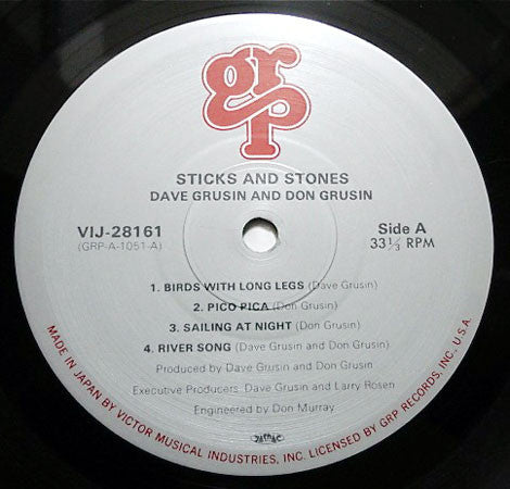 Dave Grusin And Don Grusin - Sticks And Stones (LP, Album)