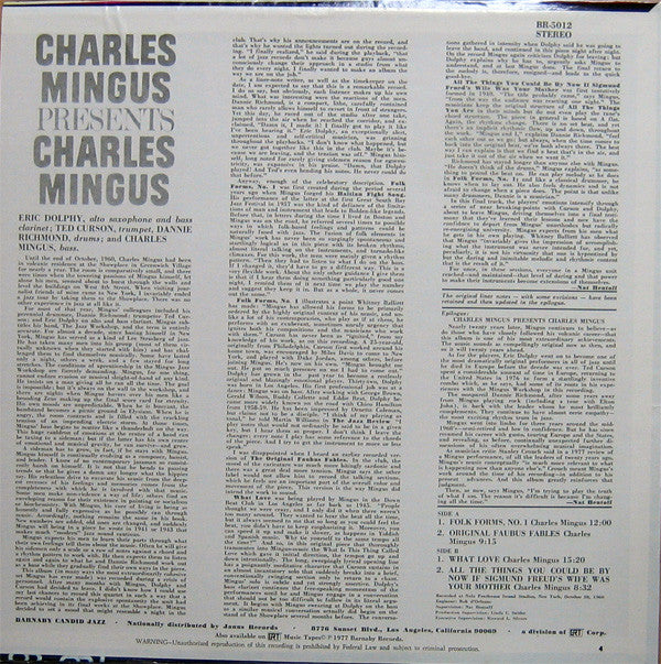 Charles Mingus - Presents Charles Mingus (LP, Album, RE)