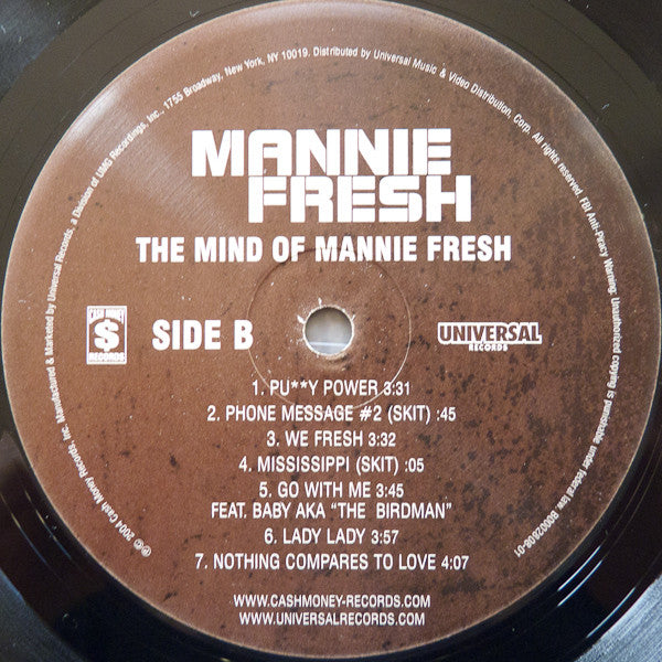 Mannie Fresh - The Mind Of Mannie Fresh (2xLP, Album)