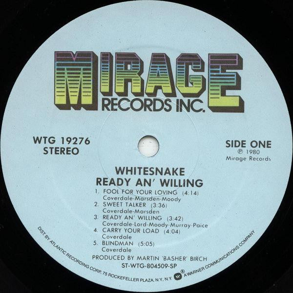 Whitesnake - Ready An' Willing (LP, Album)