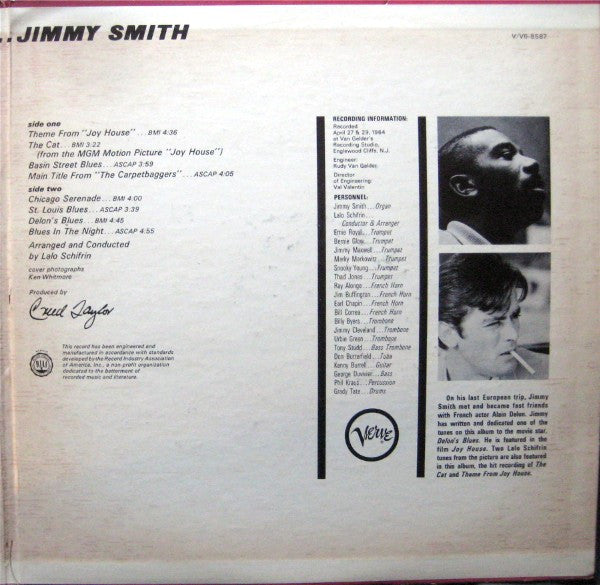 The Incredible Jimmy Smith* - The Cat (LP, Album, Gat)