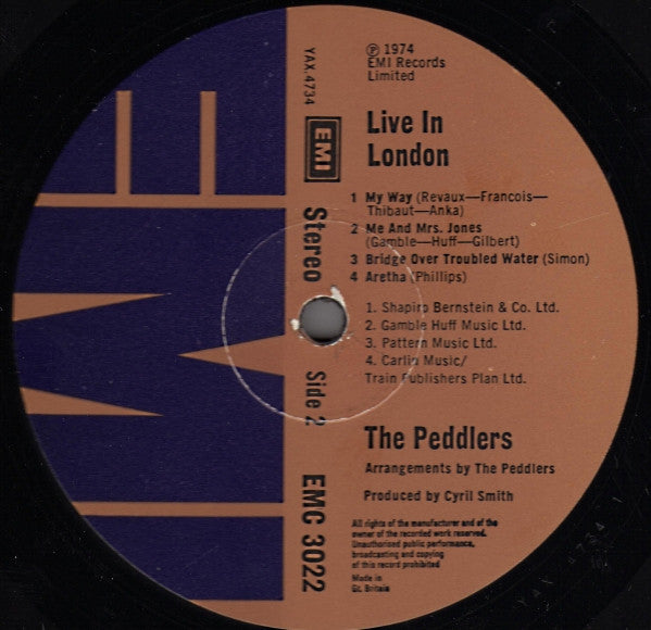 The Peddlers - 'Live' In London (LP, Album)