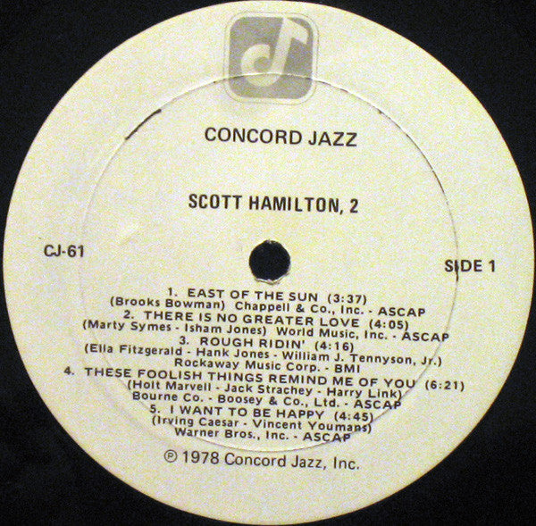 Scott Hamilton - Scott Hamilton, 2 (LP, Album)